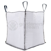 (50) Gardenersdream 1 Tonne Fibc Bulk Builders Bags W/ Handles Heavy White (1000Kg)