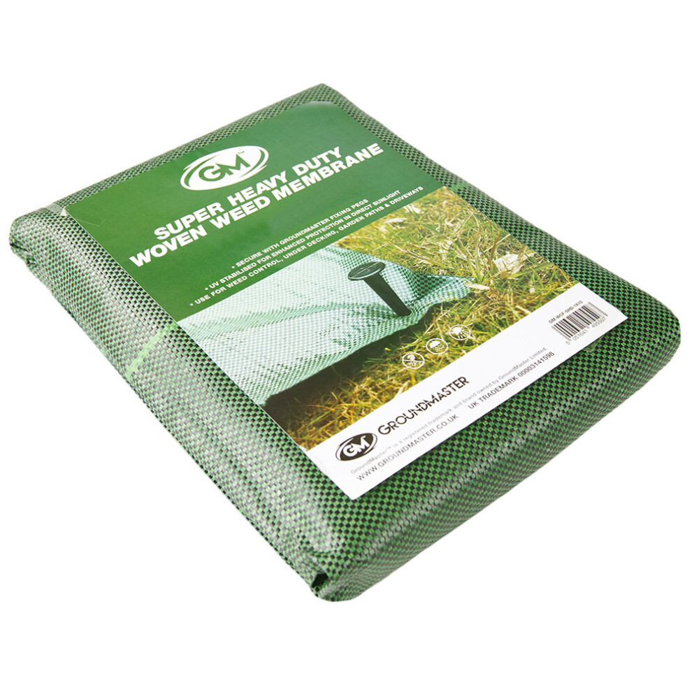Gardeners Dream (3M X 10M) Groundmaster 125Gsm Green Super Heavy Duty Weed Control Fabric Cover Membrane