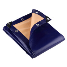 (2M x 6M) GroundMaster 350Gsm Blue/Beige Tarpaulin Heavy Duty Waterproof Groundhseet Cover