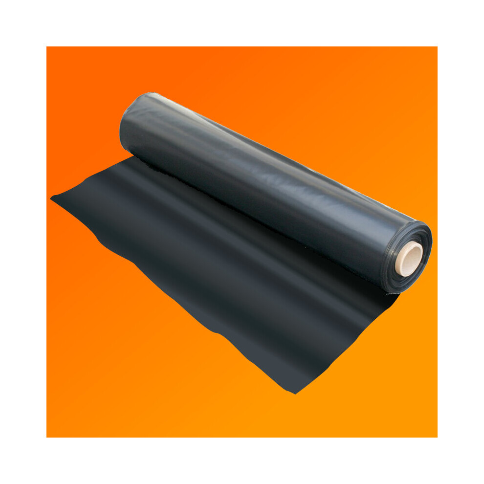 4M X 6M 500G Black Heavy Duty Polythene Plastic Sheeting Garden Diy Material