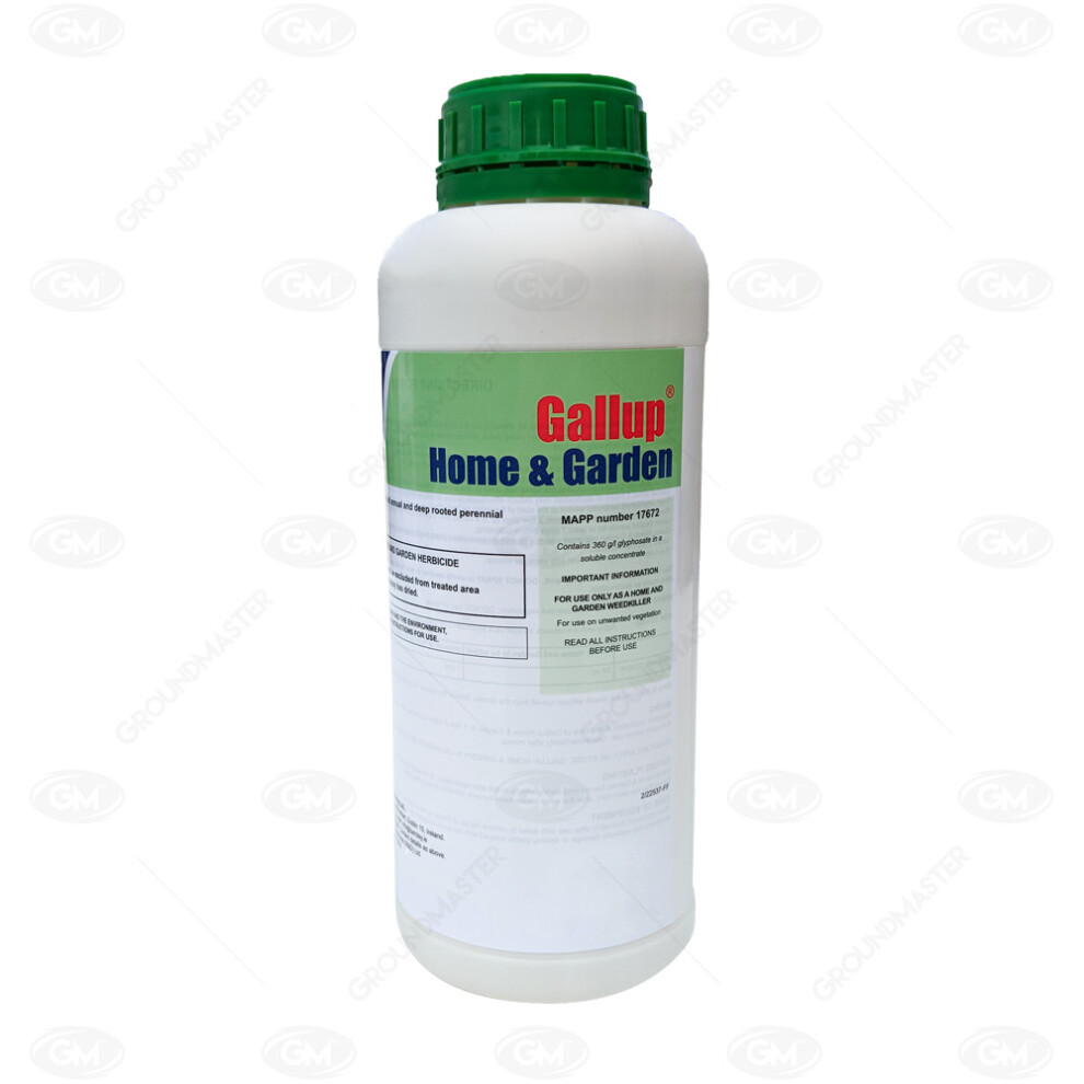 Gallup (1L) Home & Garden Super Strength Glyphosate Weedkiller + Cup & Gloves