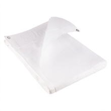 (5.4M x 7M) GroundMaster 80Gsm Economy White Durable Waterproof Groundsheet Cover Tarpaulin