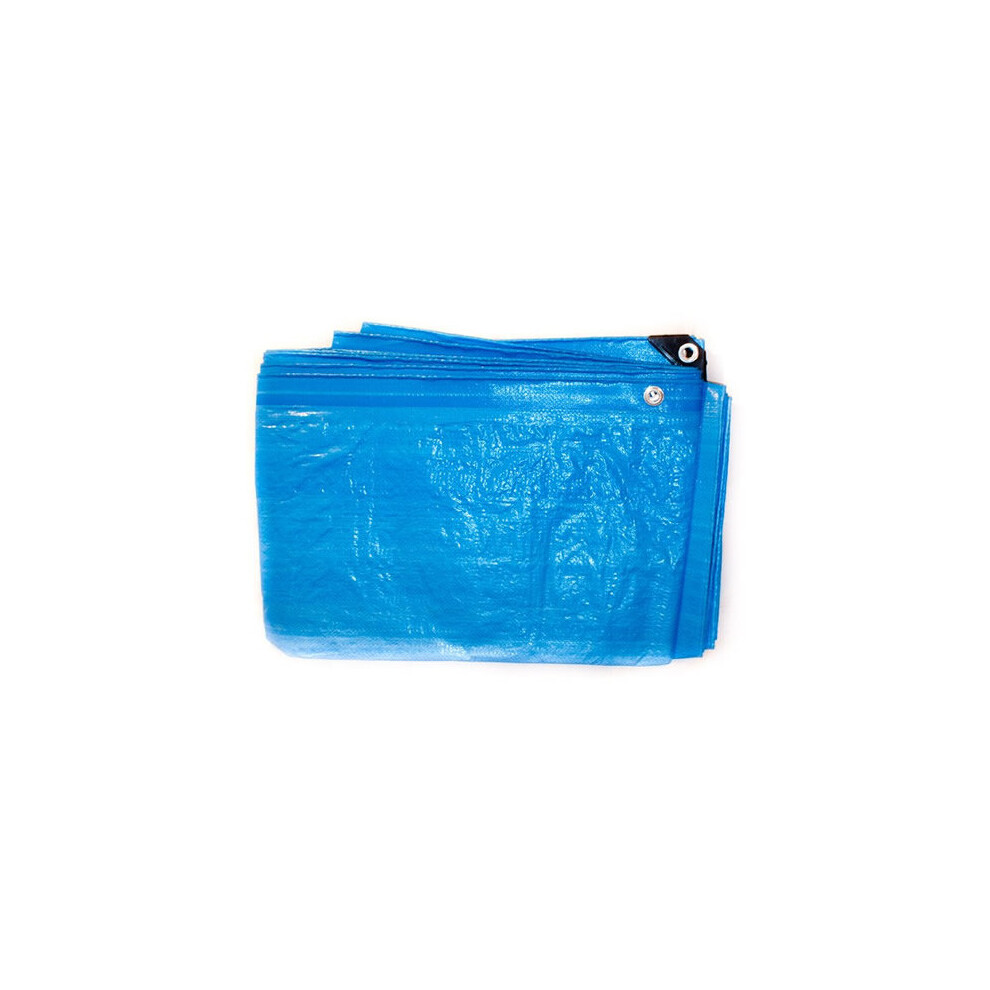 (3.6M x 5.4M) Blue Standard Waterproof Tarpaulin With Eyelets-image-OPC-P8H7CBG-NEW