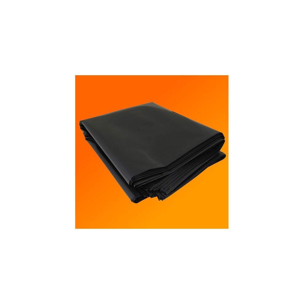 4M X 1M 750G Black Heavy Duty Polythene Plastic Sheeting Garden Diy Material
