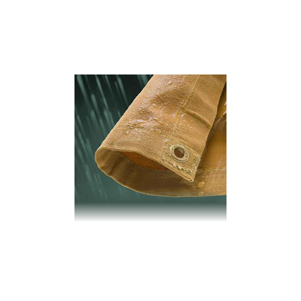 (1.8M x 3M) Heavy Duty Canvas Waterproof Tarpaulin Sheet Tarp Cover With Eyelets-image-OPC-P8H7CNP-NEW