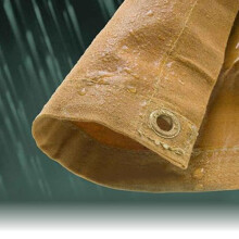 (2.4M x 3M) Heavy Duty Canvas Waterproof Tarpaulin Sheet Tarp Cover With Eyelets