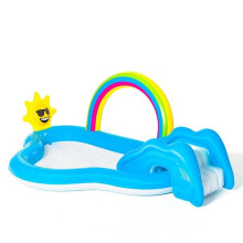 Playground com piscina infantil - BESTWAY - Rainbow 'n Shine - 257 x 145 x 91 cm
