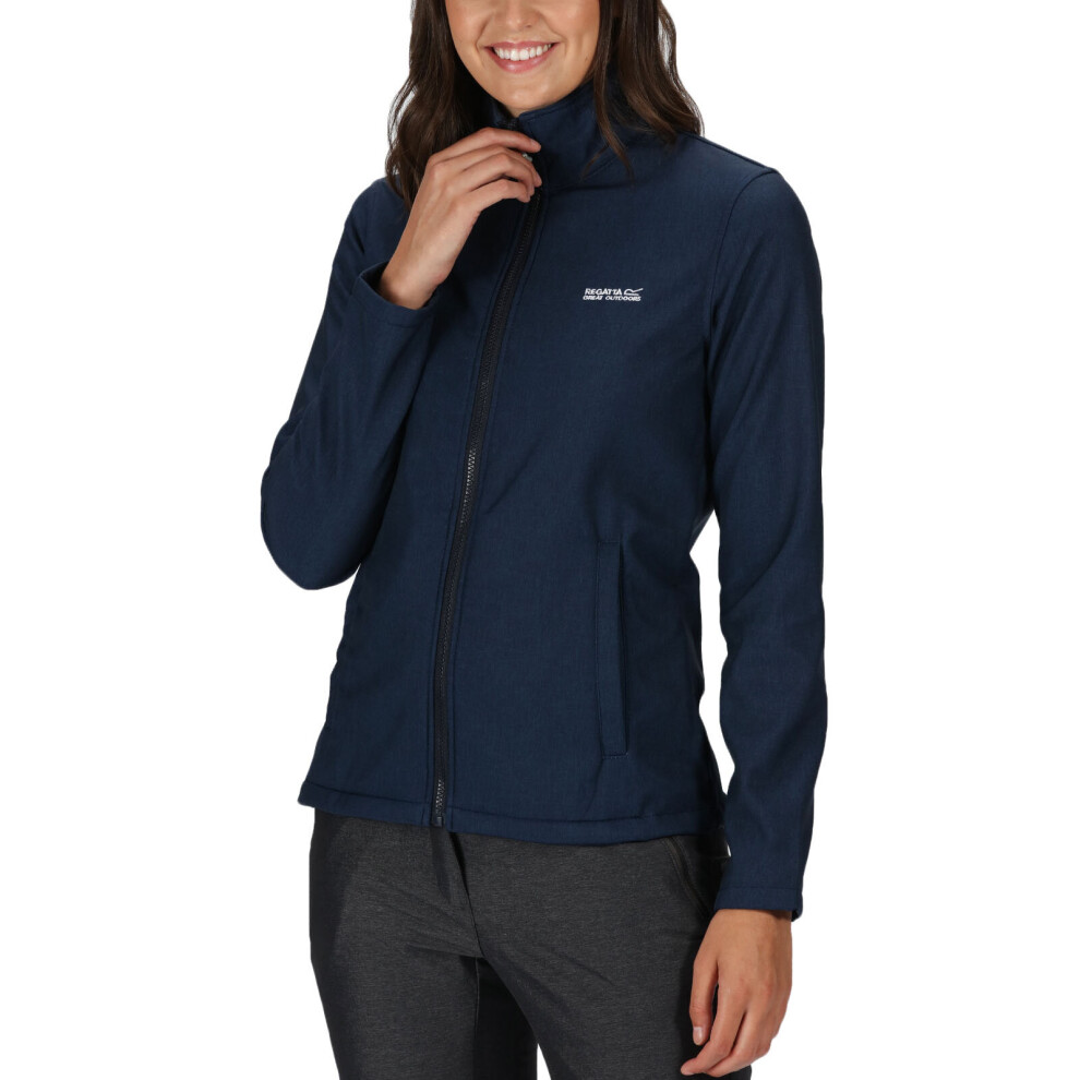 (10 UK, Navy) Regatta Womens Connie V Stretch Soft Shell Outdoor Walking Jacket