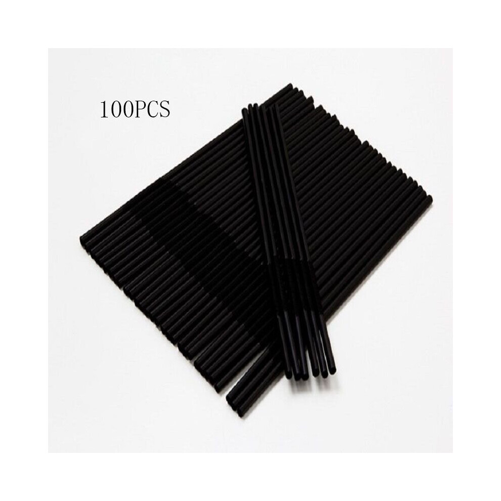 (100pcs) 100pcs Plastic Black Bendy Straws Birthday Wedding Summer Party Cocktail Drink