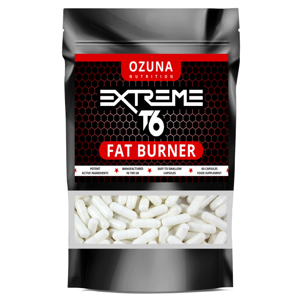 Ozuna Nutrition Fat Burners Keto Extreme T6 Fast Weight Loss Pills Diet Slimming - 60 Capsules