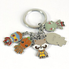 1 X Guardians of the Galaxy Keychain! Groot Rocket Racoon Gamora Star-Lord Cute
