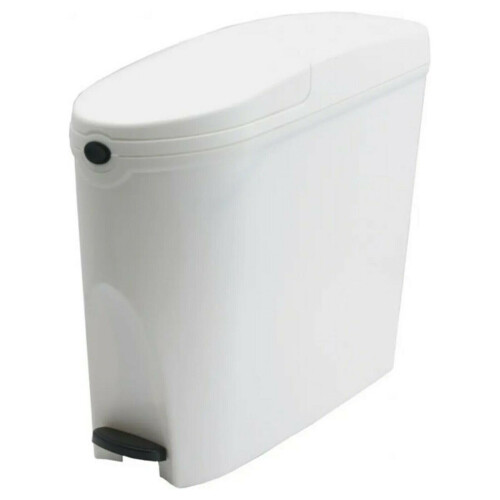 Pro-Kleen 2 x White Pedal Operated Sanitary Bin 20 Litre Capacity 1