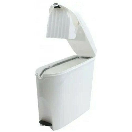 Pro-Kleen 2 x White Pedal Operated Sanitary Bin 20 Litre Capacity 2