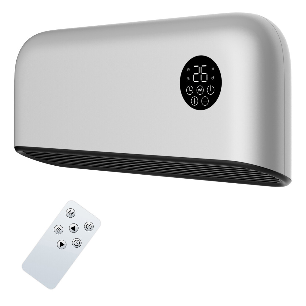 Mylek (Silver) Digital Electric Over Door Fan Heater 2Kw Silver