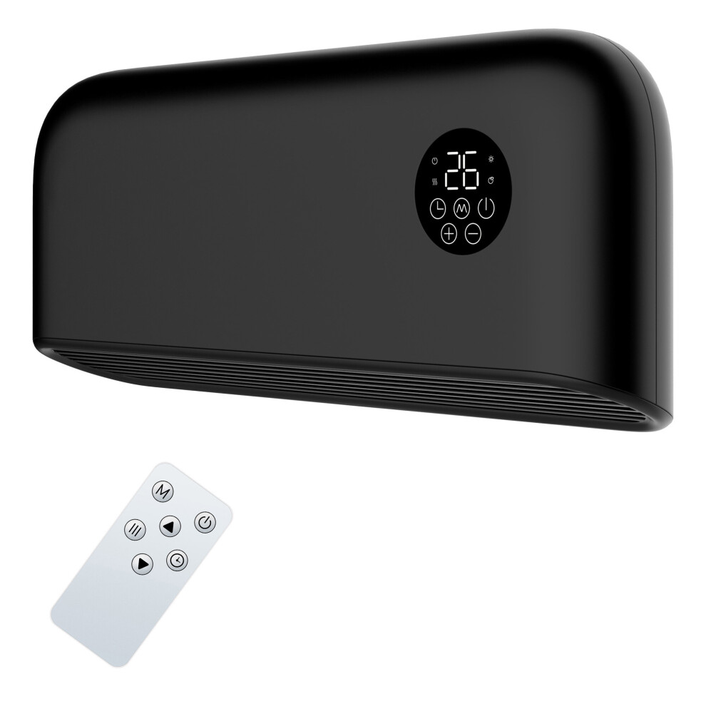 Mylek (Black) Digital Electric Over Door Fan Heater 2Kw Black