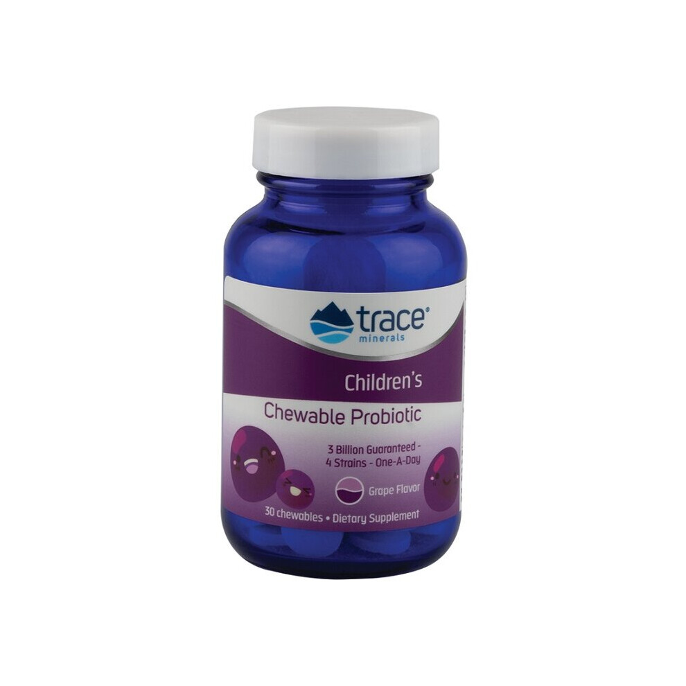 Trace Minerals Children's Chewable Probiotic, Grape - Chewables Size 30