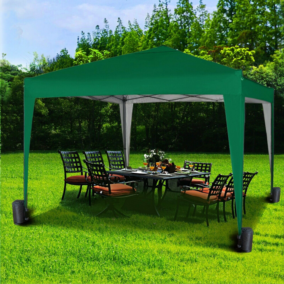 (Green) MccÂ® 3x3m Pop-up Gazebo Waterproof Outdoor Garden Marquee Canopy NS