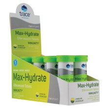 Trace Minerals Æ, TM Sport, Comprimés Effervescents Max-Hydrate Immunité, Citron Vert, 8 Tubes, 10 Comprimés Chacun