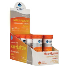 Trace Minerals Æ, TM Sport, Comprimés Effervescents Max-Hydrate Énergie, Orange, 8 Tubes, 10 Comprimés Chacun