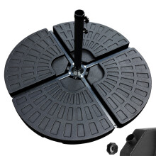 4 x Outdoor Umbrella Cantilever Parasol Base Stand Sand Water Filled Weight 80Kg