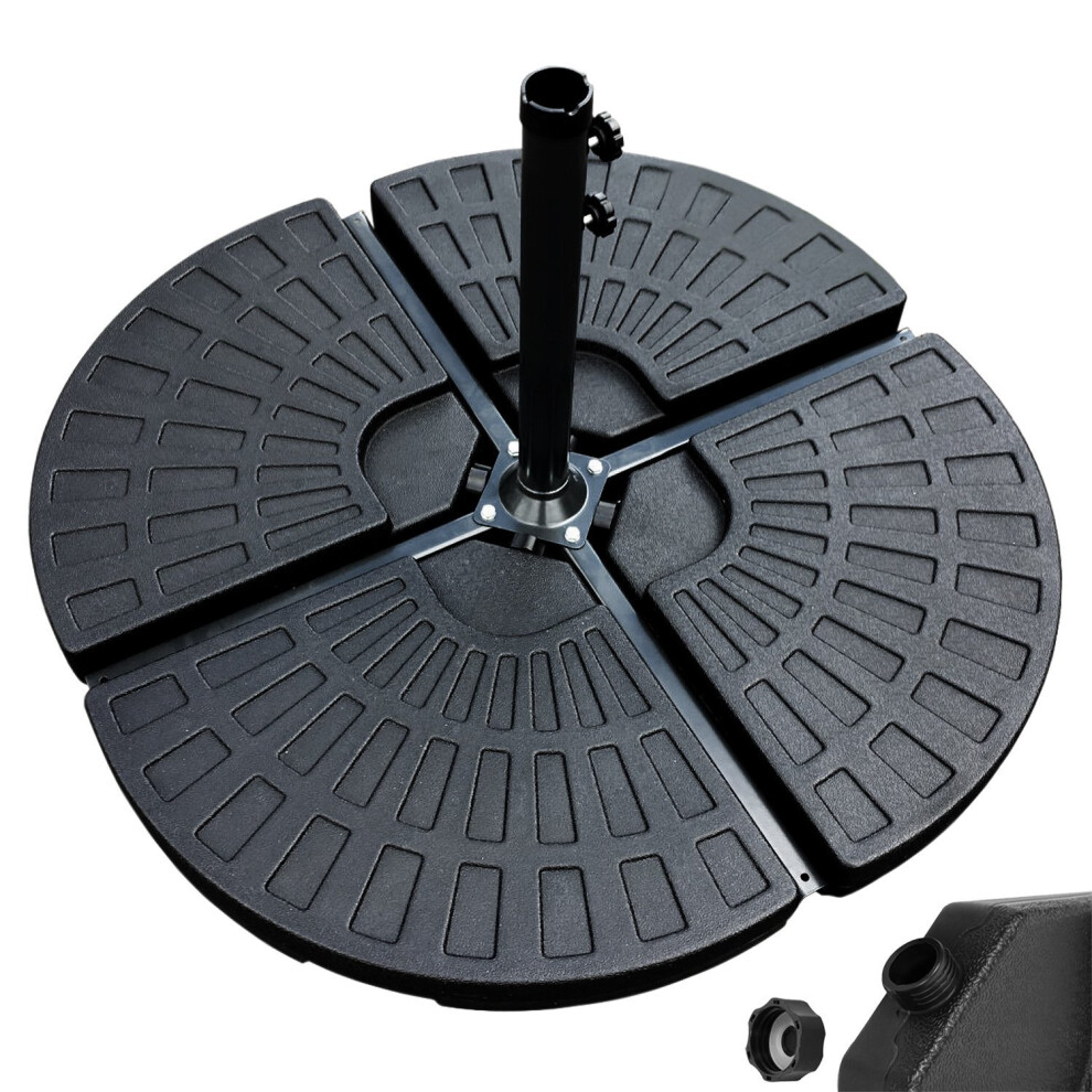 4 x Outdoor Umbrella Cantilever Parasol Base Stand Sand Water Filled Weight 80Kg