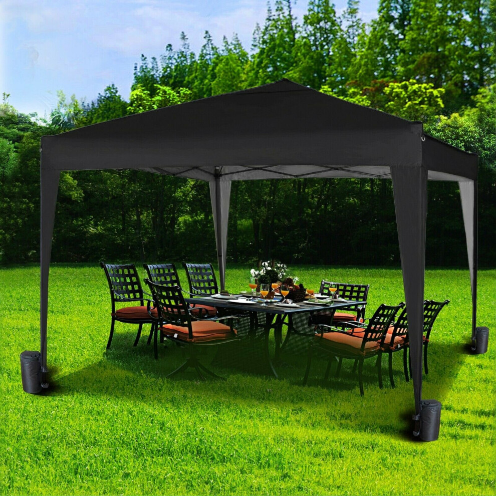 (Black) MccÂ® 3x3m Pop-up Gazebo Waterproof Outdoor Garden Marquee Canopy NS