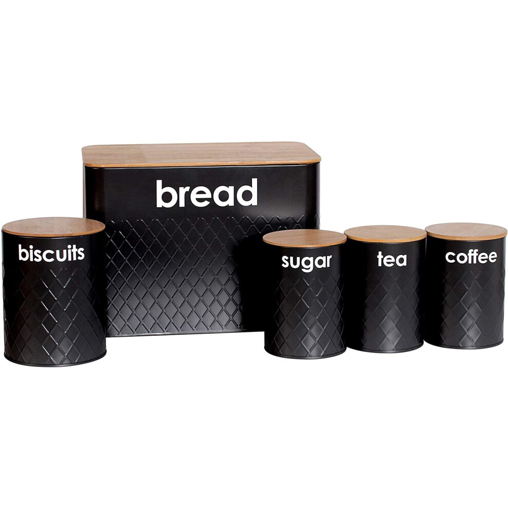 5pc-kitchen-storage-set-bread-bin-black