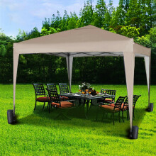 (Beige) Mcc® 3x3m Pop-up Gazebo Waterproof Outdoor Garden Marquee Canopy NS