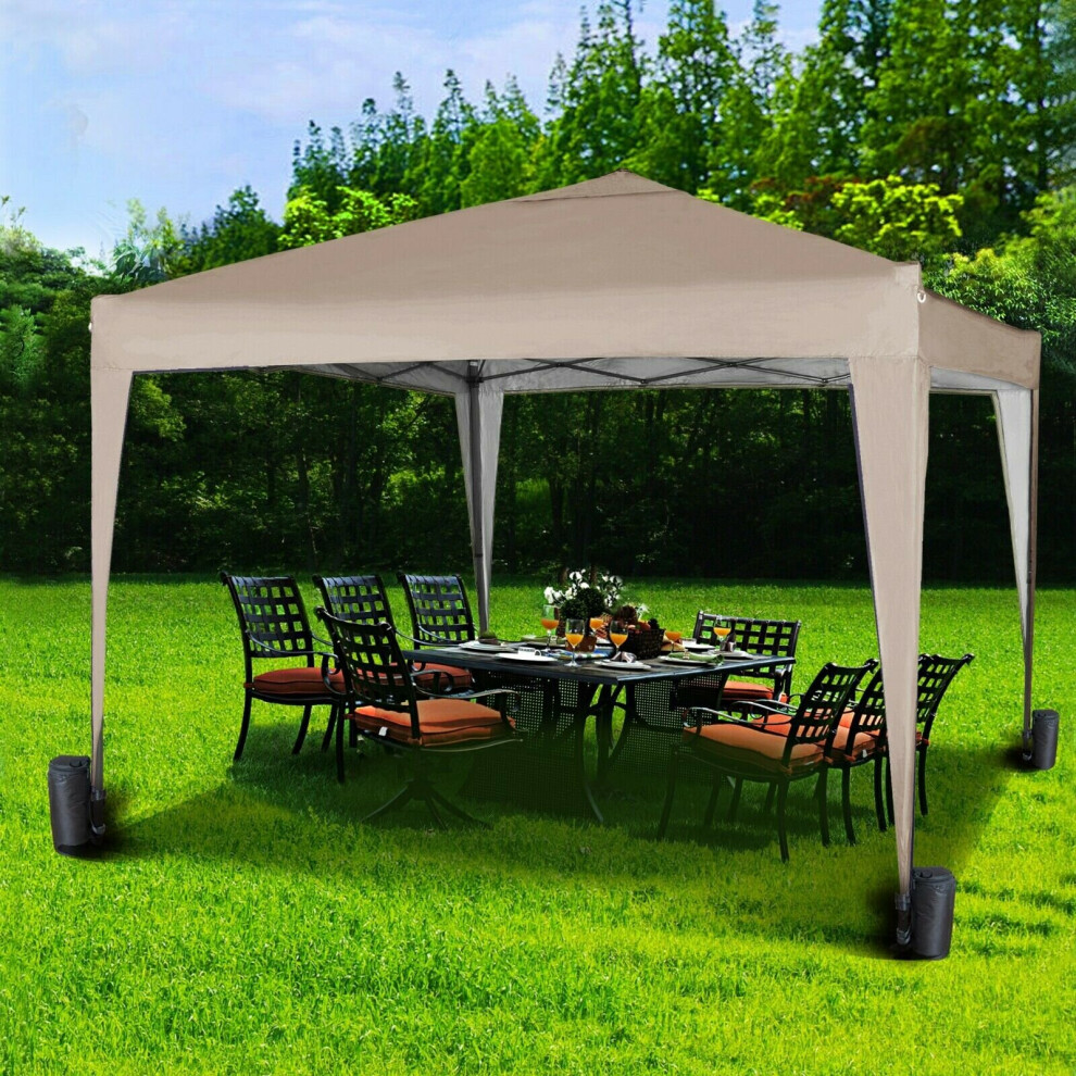 (Beige) MccÂ® 3x3m Pop-up Gazebo Waterproof Outdoor Garden Marquee Canopy NS