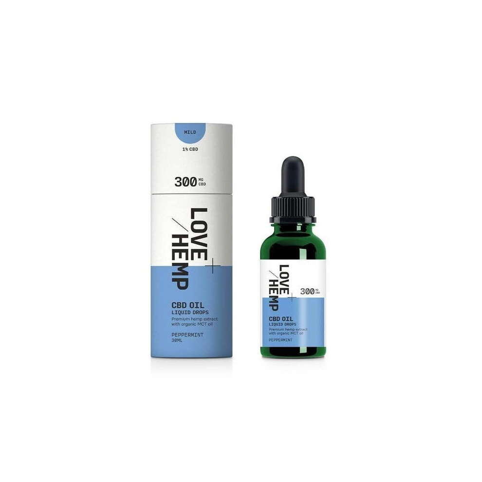 Love Hemp Oil Liquid Drops Peppermint 30Ml -300Mg