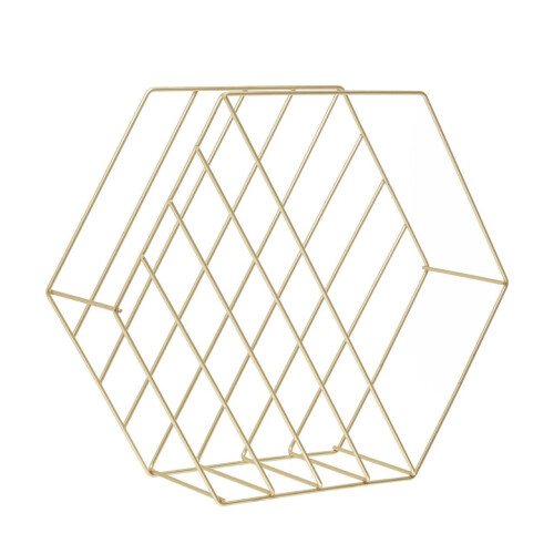 Premier Housewares Functional Hexagonal Basket, Stylish Wireframe Basket For Kitchen, High Quality Contemporary Basket