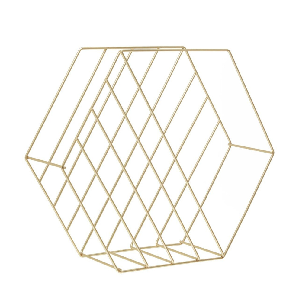 Premier Housewares Functional Hexagonal Basket, Stylish Wireframe Basket For Kitchen, High Quality Contemporary Basket