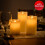 3 Large Wax LED Flickering Remote Control Candle Lights Dancing Flameless Candle 2