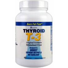 Absolute Nutrition, Thyroid T-3, Formule Originale, 60 Gélules