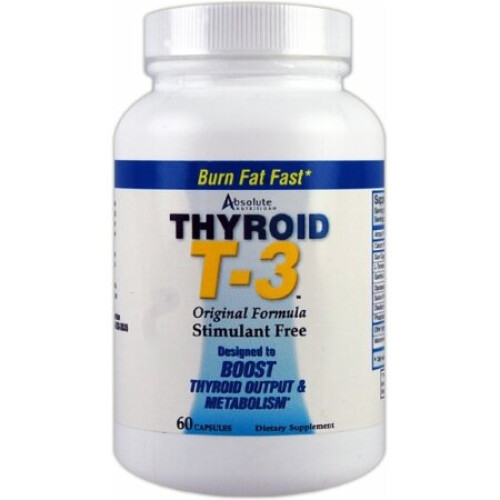 Absolute Nutrition, Thyroid T-3, Formule Originale, 60 Gélules