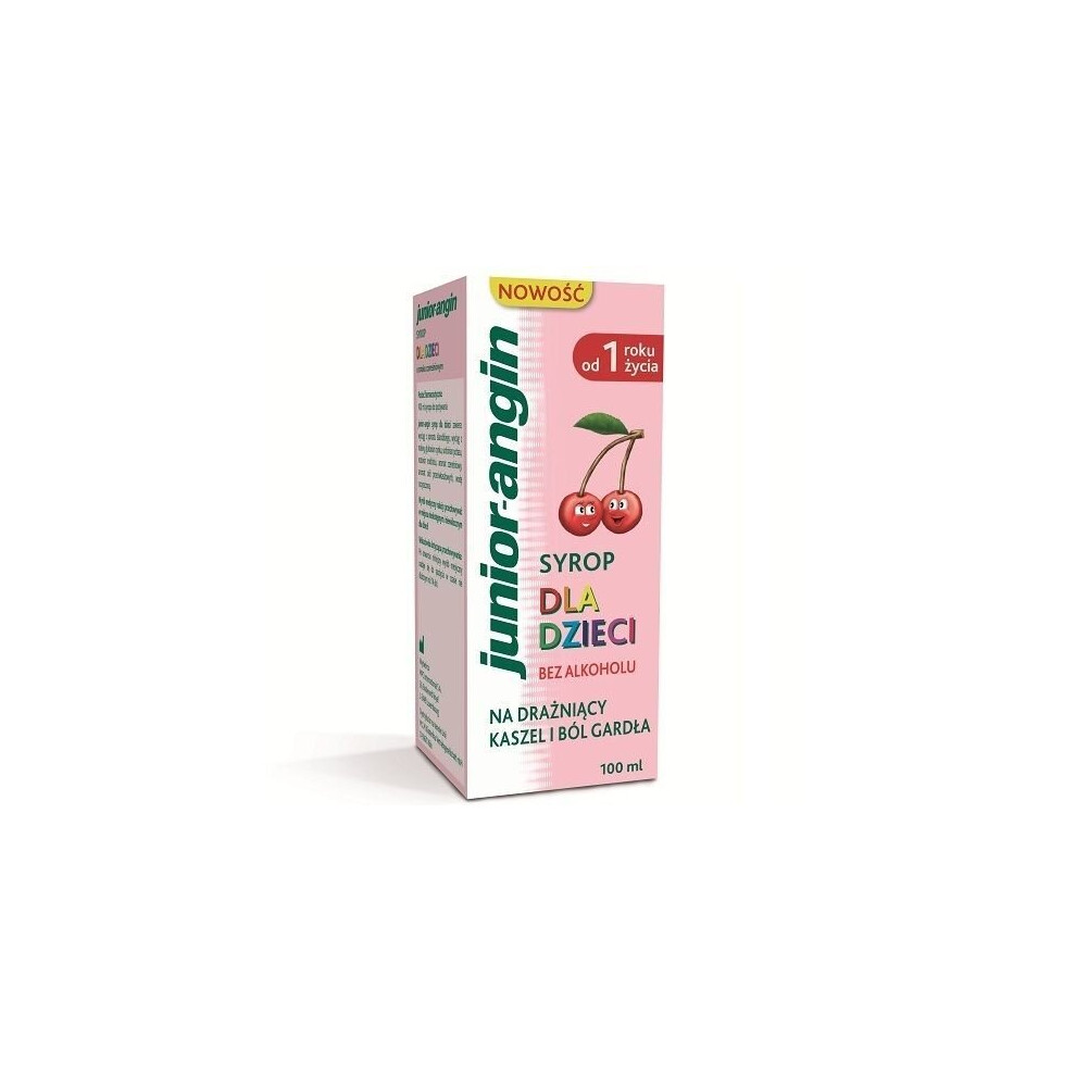 Junior-Angin Syrop Dla Dzieci 100 Ml – Delikatny Smak, Łagodzi Objawy Gardła