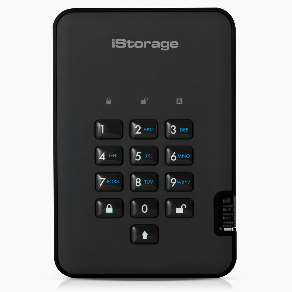 iStorage diskAshur² SSD 128GB Black | Secure Portable Solid State Drive |AES-XTS 256-bit Hardware Encryption | PIN protected | OS & Platform