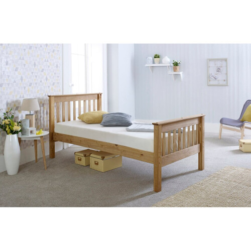 (Small Double) Somerset Pine Wooden Bed Frame Waxed