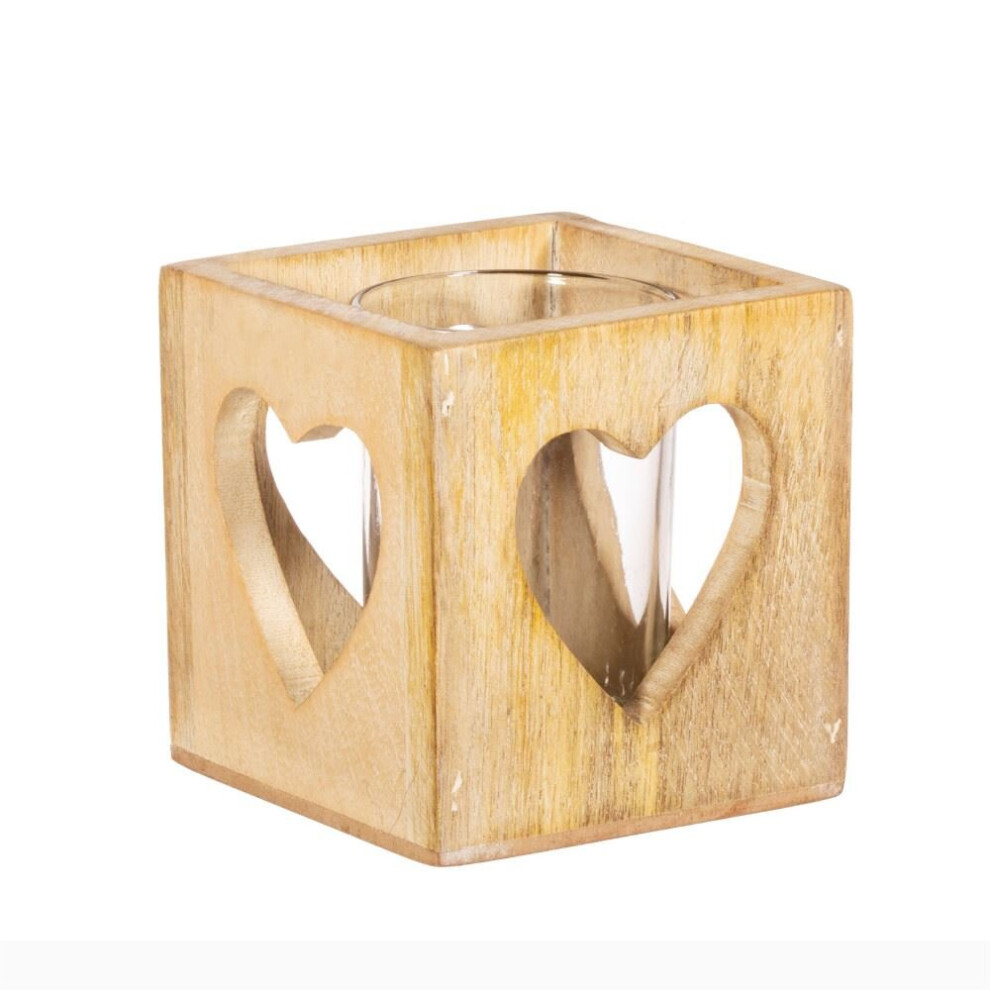 Wooden Cut Out Heart Tealight Holder, Home Decoration Gift, Tealight Candle Holder, Heart Decoration, Rustic Tea Light Holder