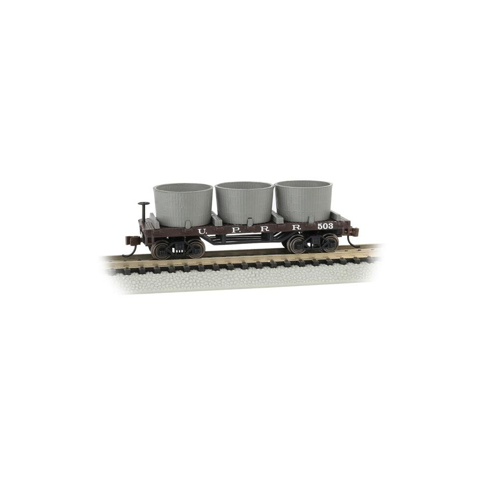 Bachmann BAC15553 Union Pacific Water Gondola Old-Time Wood Tank Train Car with 3 Tanks