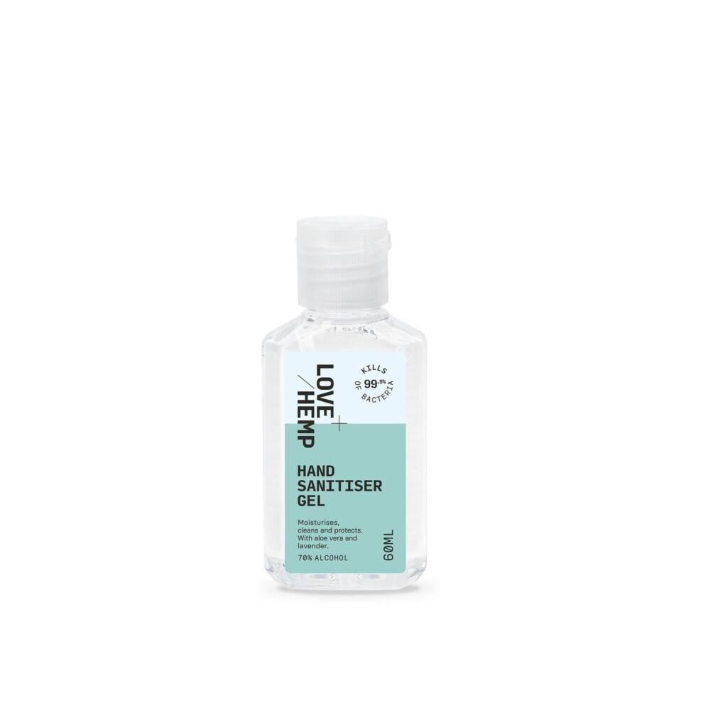Love Hemp Hand Sanitiser Gel Travel Size 60ml
