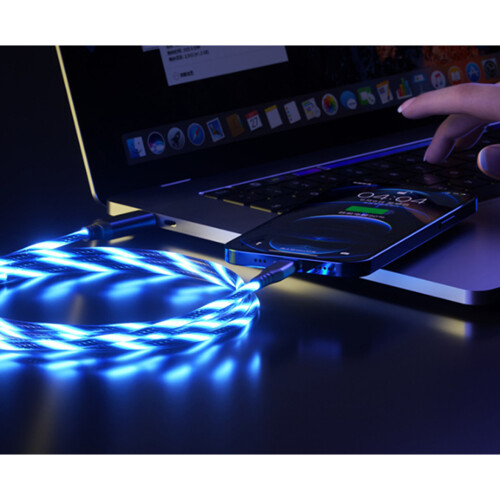 I31 20W Smart Pd Fast Charging Streamer Data Cable Luminous Data Cable Super Fast Charging Cable for IPhone 13 1