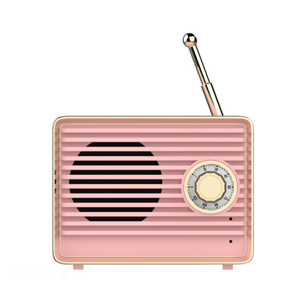 S13 Retro Radio Shape Wireless Bluetooth Music Mini Speaker Outdoor Portable Mini Gift Subwoofer for Home/Party