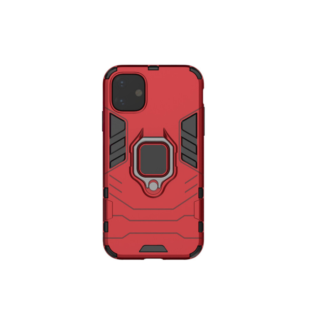F22 Panther Ring Holder Phone Case Phone Bumper Magnetic Anti-Fall Protective Leather Case For Iphone 13 Mini 5.4 Inch Red 774048914123