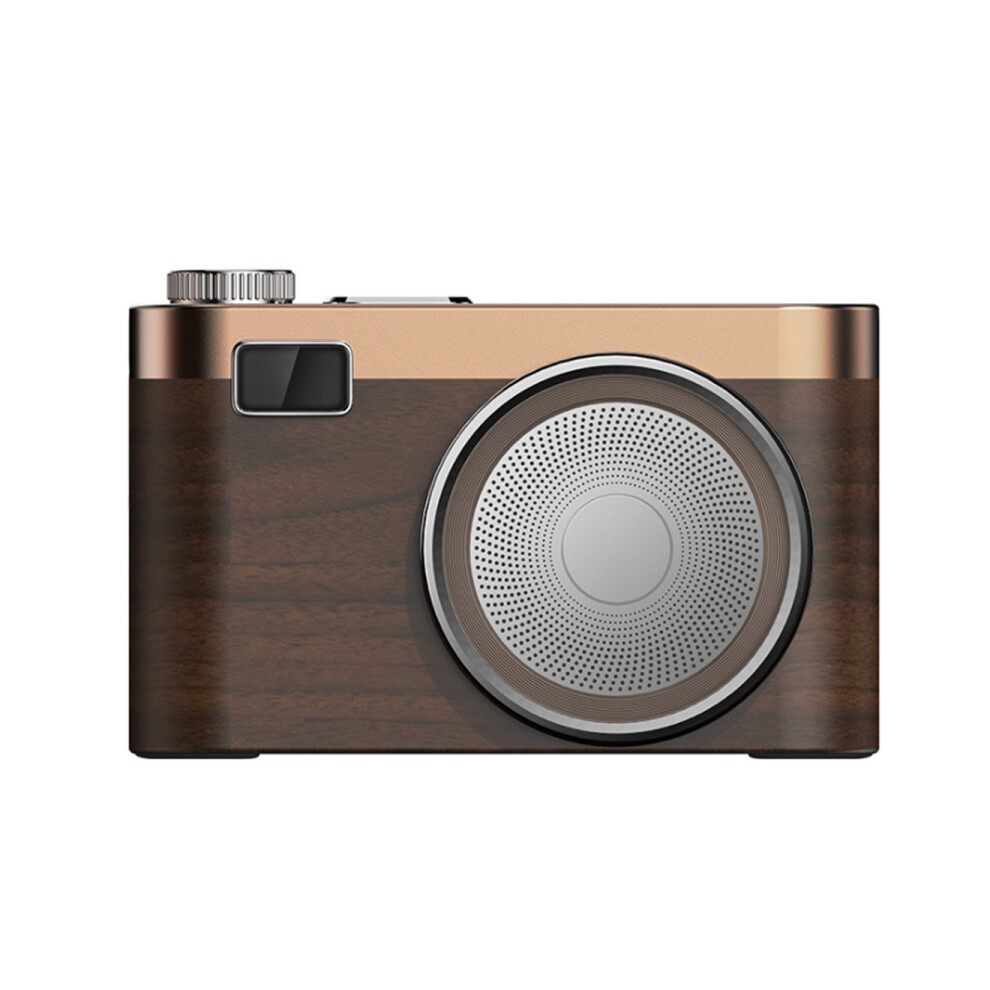 S48 5000 MAh Digital Display Retro Small Camera Shape Bluetooth Speaker High Power HIFI Sound Quality Small Music Player