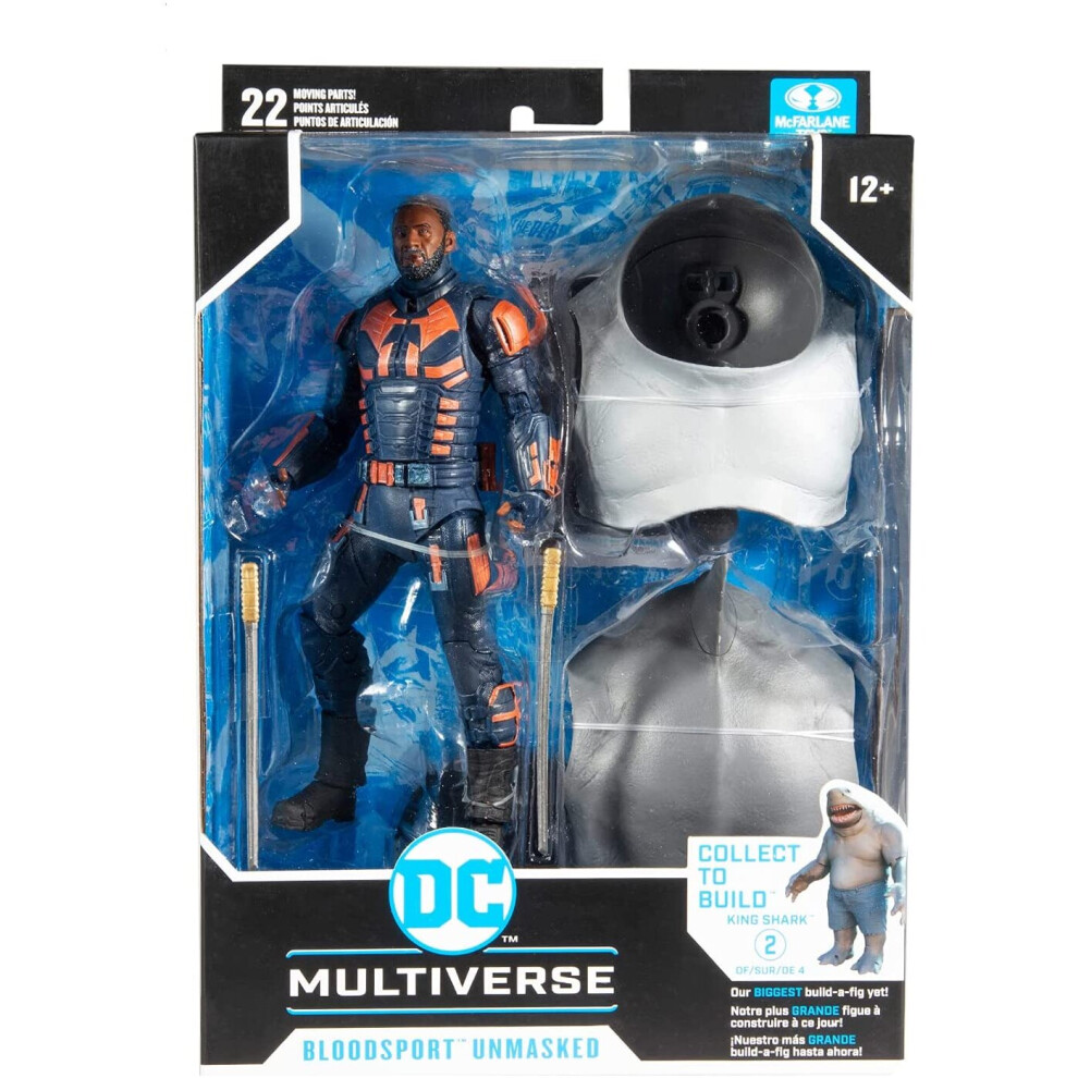 Dc Comics Dc Multiverse Build-A 7" Wv5 - Suicide Squad Bloodsport (Unmasked) Action Figure
