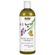 NOW Foods, Solutions, Huile de Massage Lavande Amande, 16 fl oz (473 ml)
