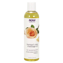 NOW Foods, Solutions, Huile de Massage Rose Tranquille, 8 fl oz (237 ml)