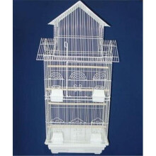 Tall Pagoda Top Small Bird Cage in White