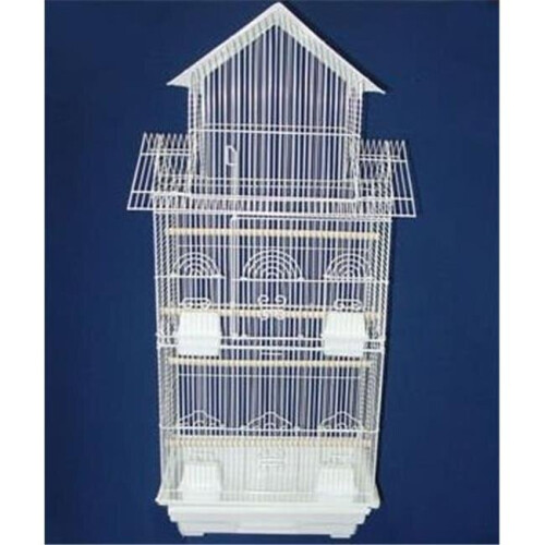 Tall Pagoda Top Small Bird Cage in White